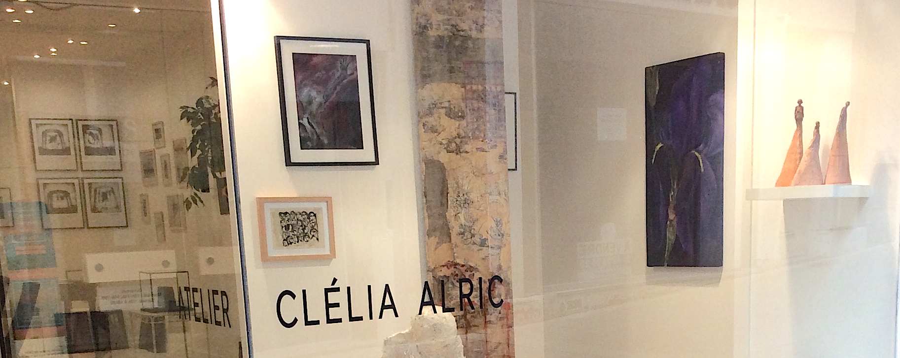 vitrine de l'Atelier Clélia Alricn à Niort